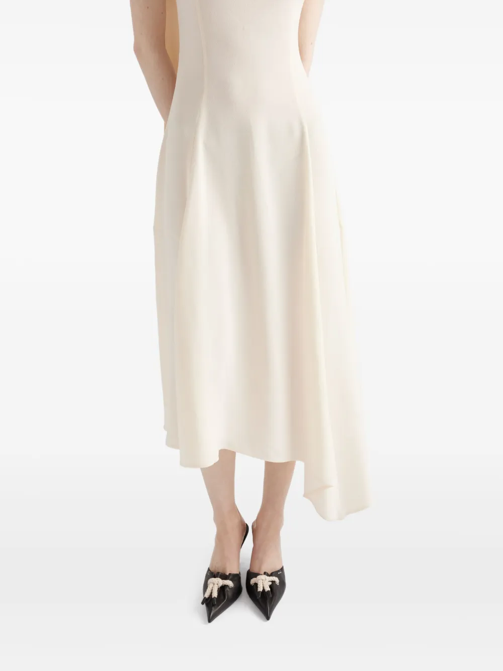 Prada Asymmetrische jurk Beige