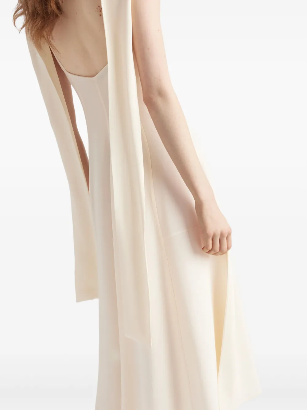 Prada Asymmetrische jurk Beige