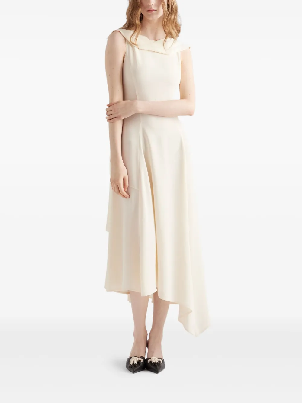 Prada Asymmetrische jurk - Beige