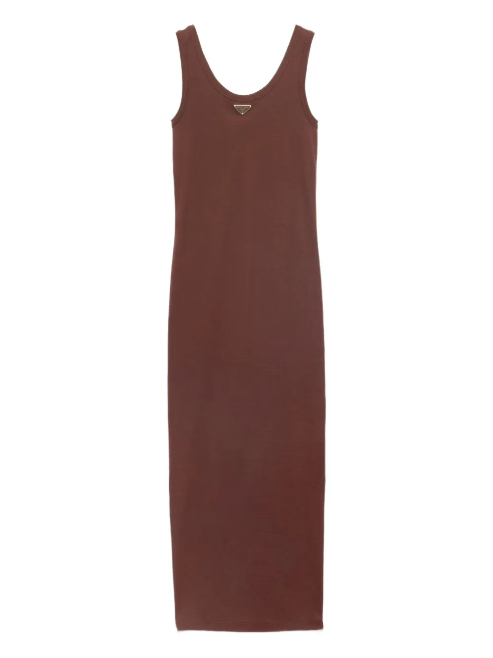 Prada Jersey midi-jurk Bruin