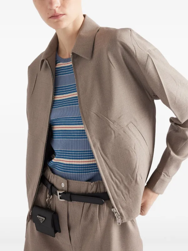 PRADA ベージュ テーラードジャケット 中古・古着通販】PRADA (プラダ) テーラードジャケット ベージュ