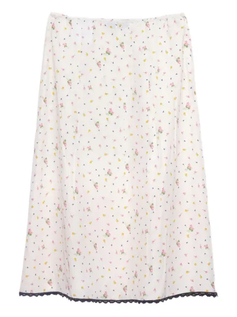 Prada floral-print skirt