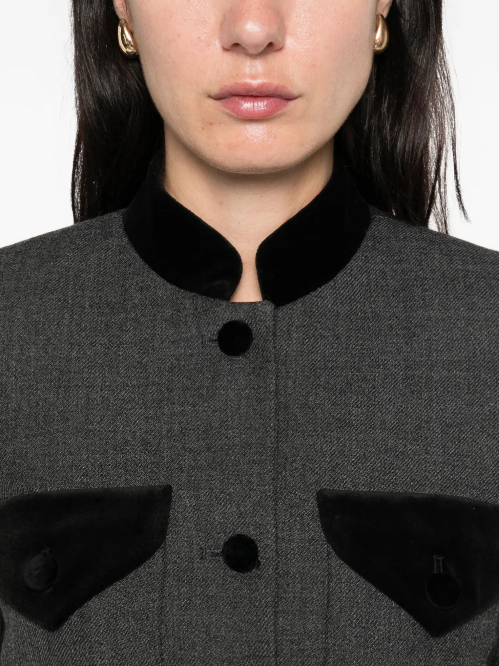 Liberowe Single-breasted Blazer In Gray