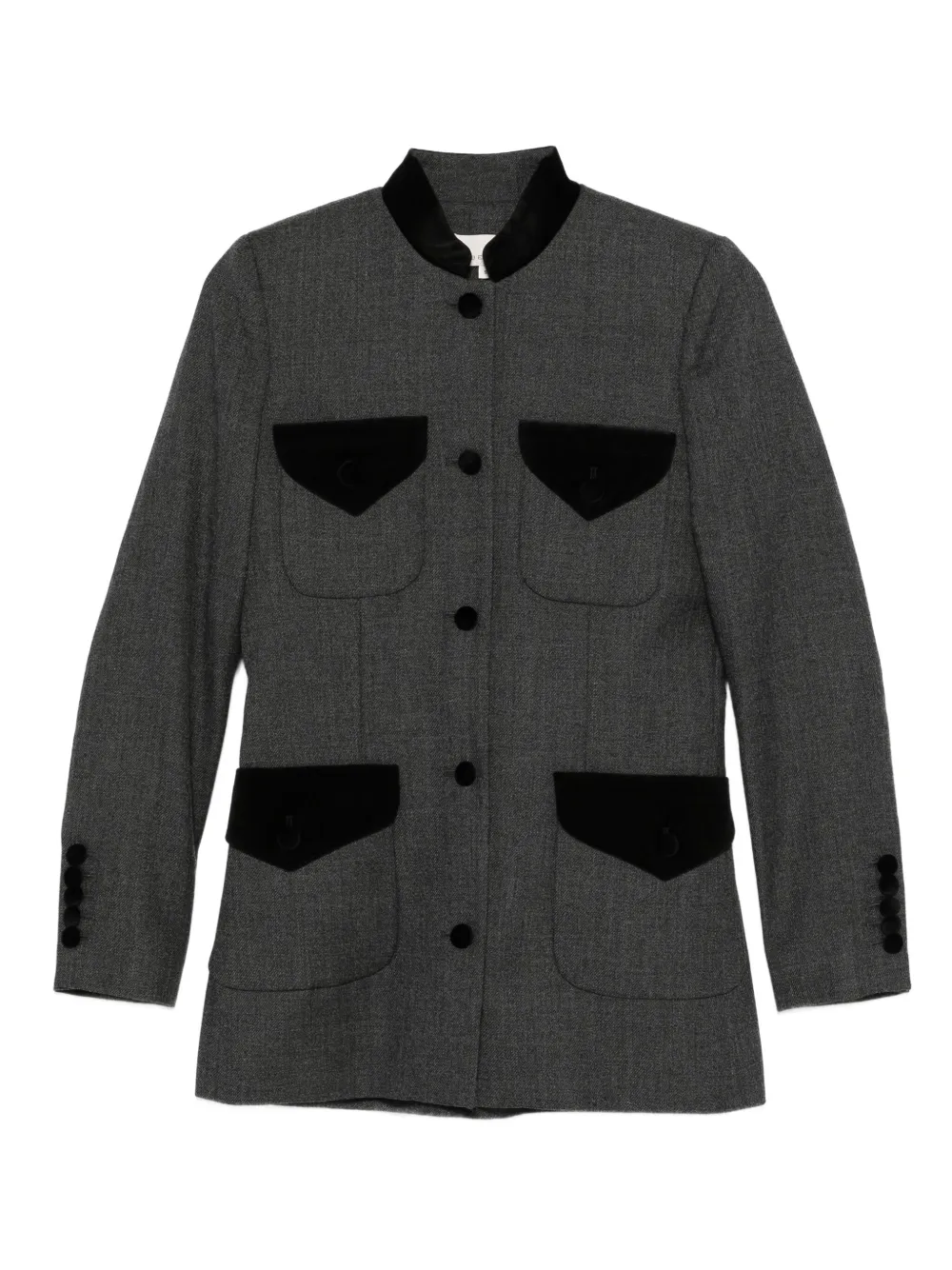 Liberowe Single-breasted Blazer In Gray