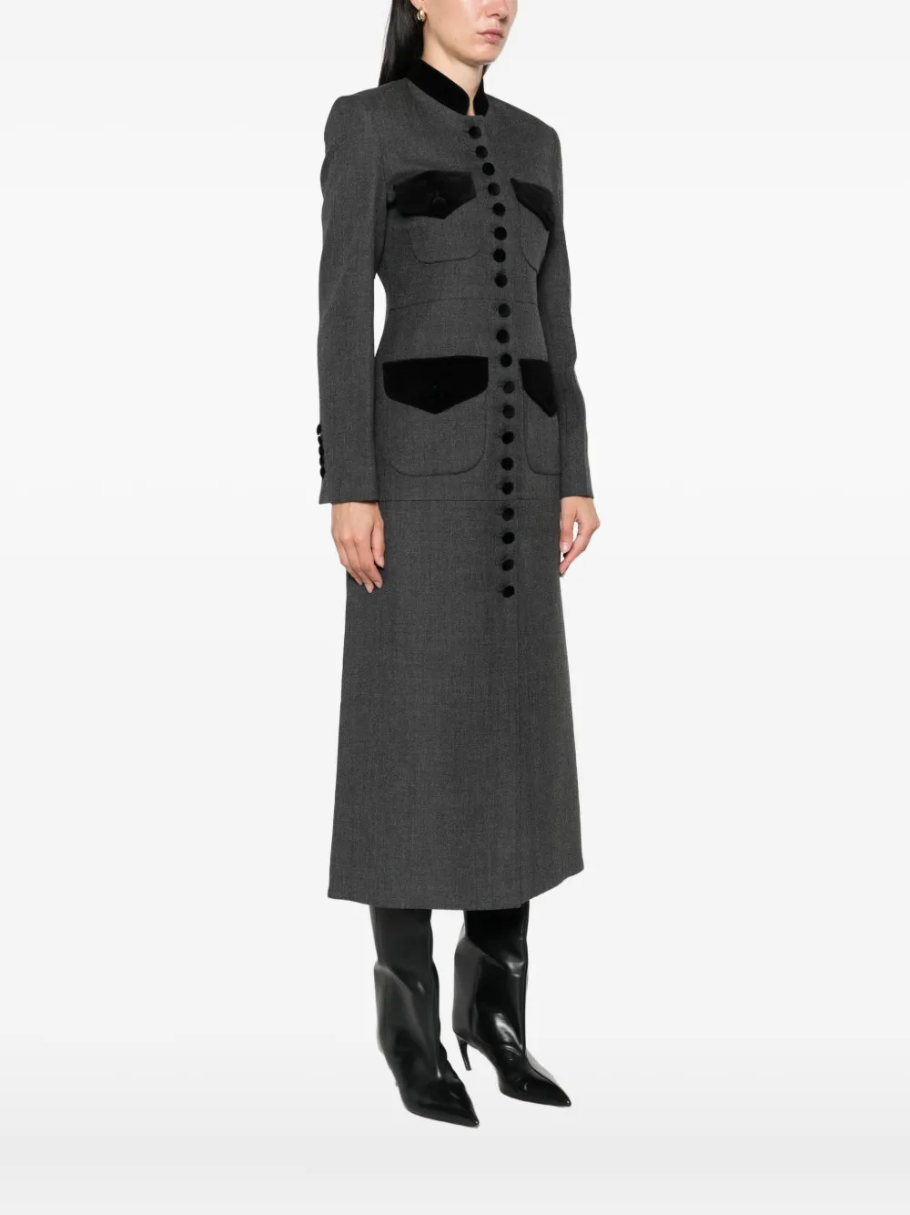 Liberowe Single-breasted Coat In Gray