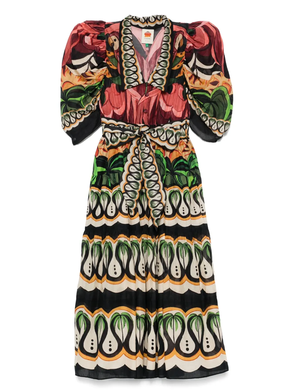 Shop Farm Rio Coconut Tree Maxi Dress In Red