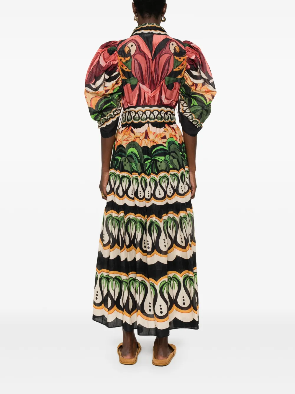 Shop Farm Rio Coconut Tree Maxi Dress In Red