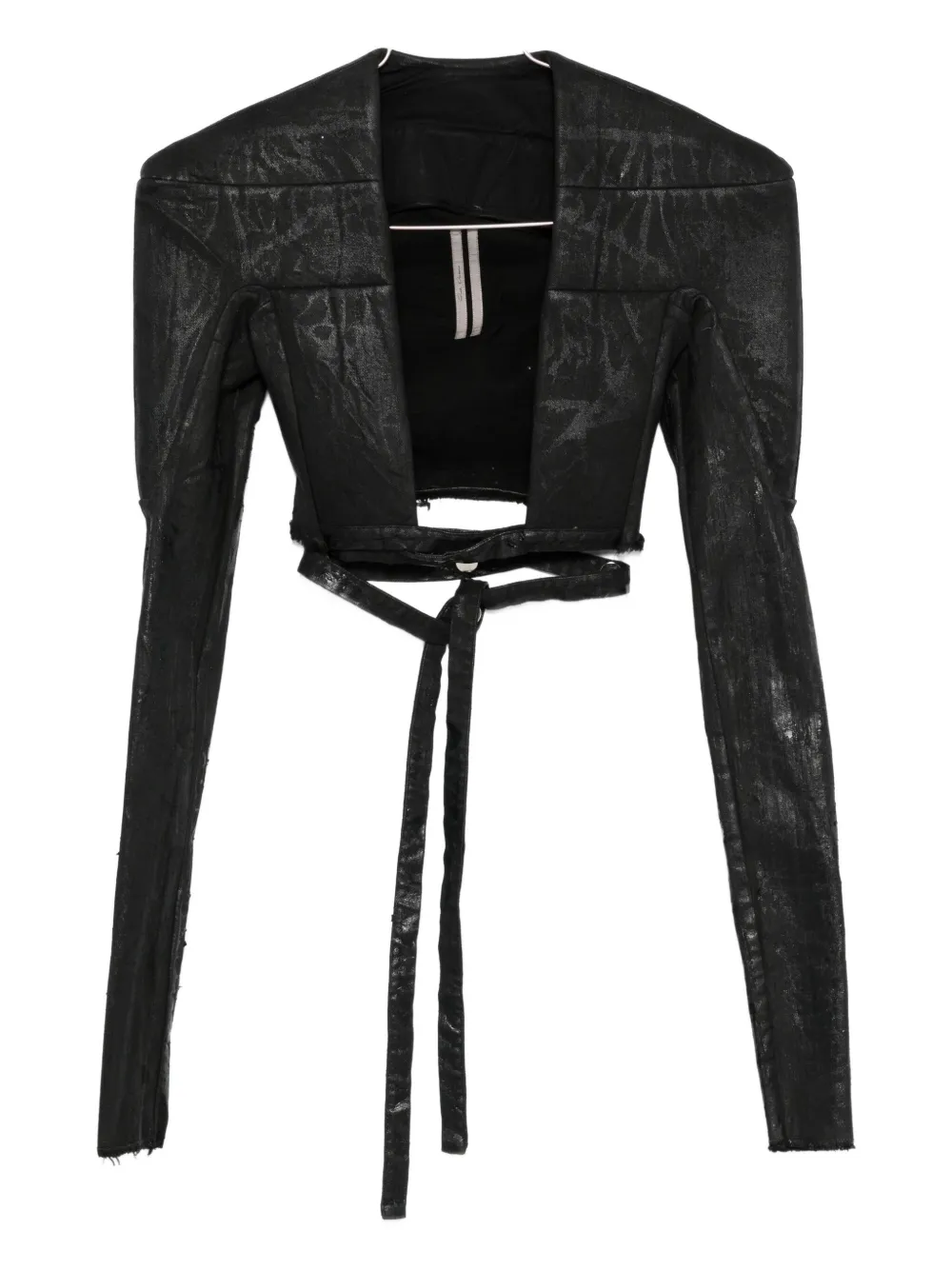 Rick Owens Tie-waist Jacket In Black
