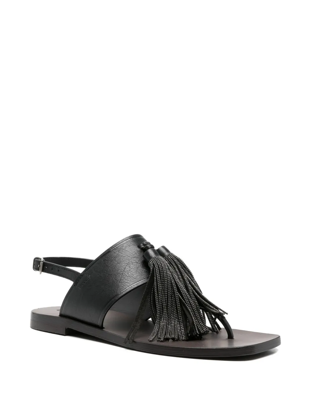 Brunello Cucinelli Sandalen met kwastjes Zwart