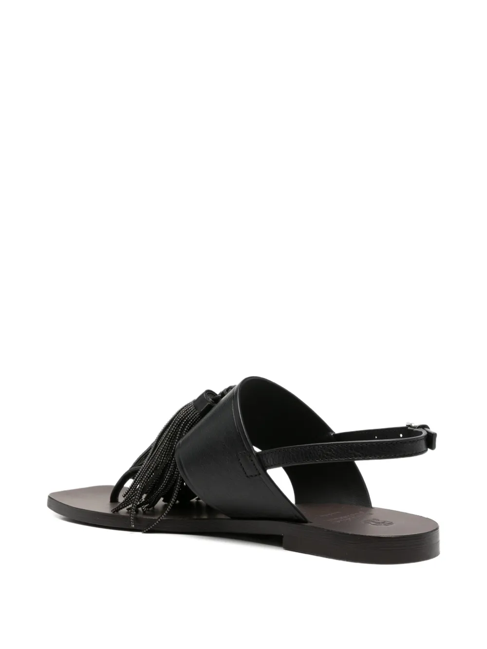 Brunello Cucinelli Sandalen met kwastjes Zwart