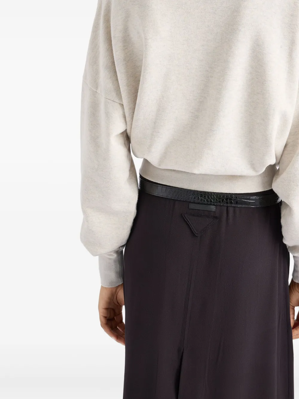 Prada Satijnen rok Zwart