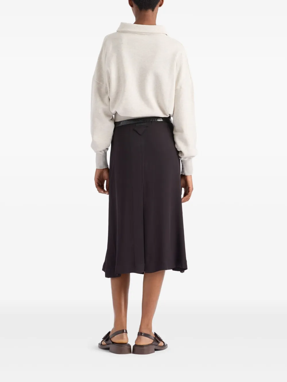 Prada Satijnen rok Zwart