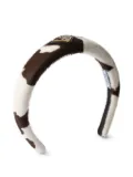Prada cow-print headband - White