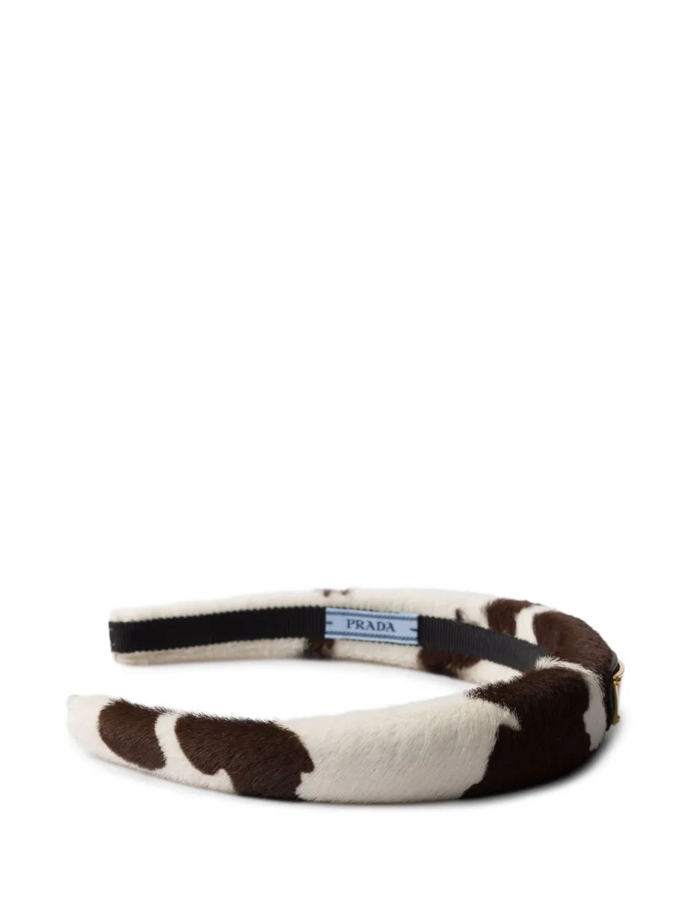 Prada Haarband met koeienprint Wit