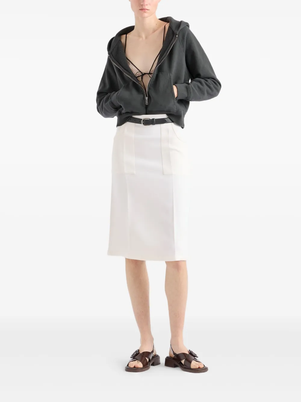 Prada Sablé rok - Wit