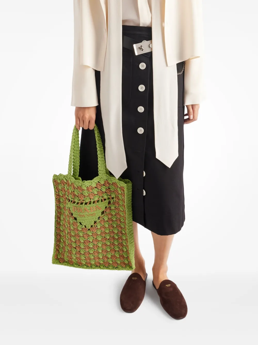 Prada Katoenen rok Zwart