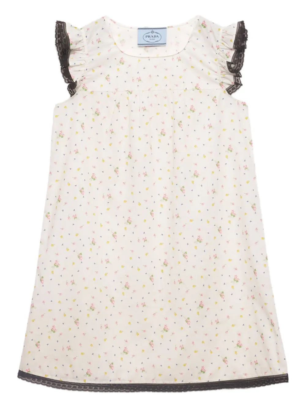 Prada Mini-jurk met bloemenprint Wit