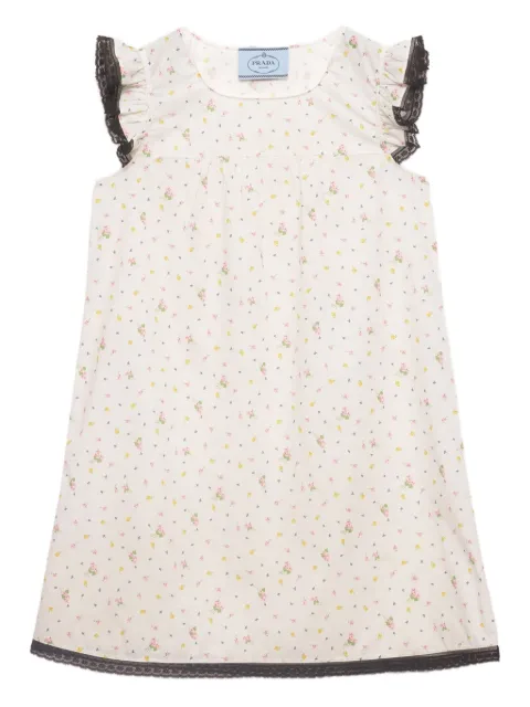 Prada floral-print mini dress
