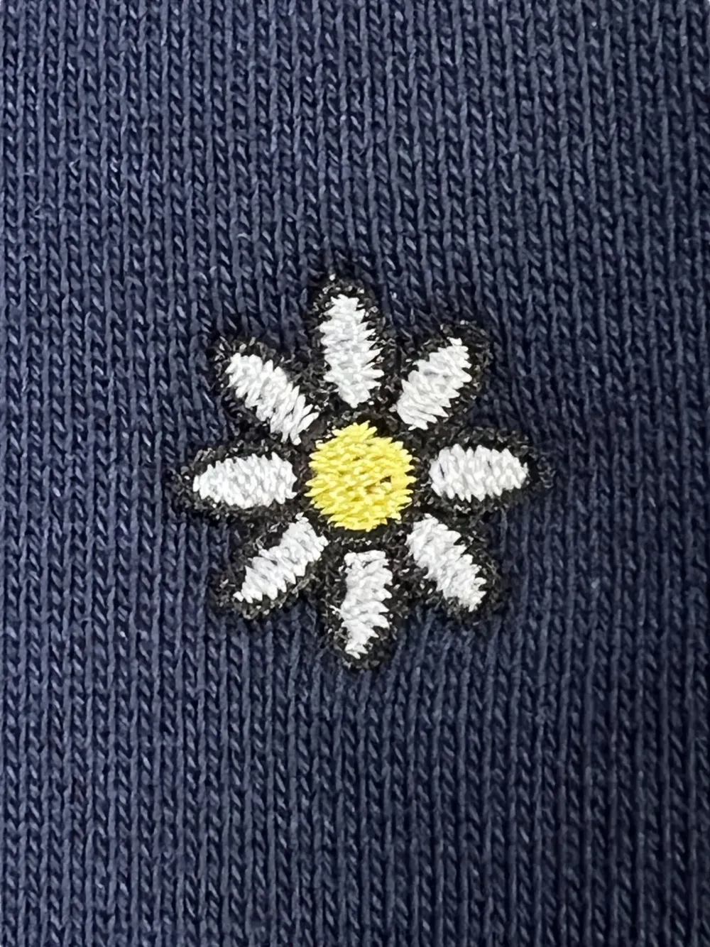 Family First Sweater met geborduurde bloemen Blauw
