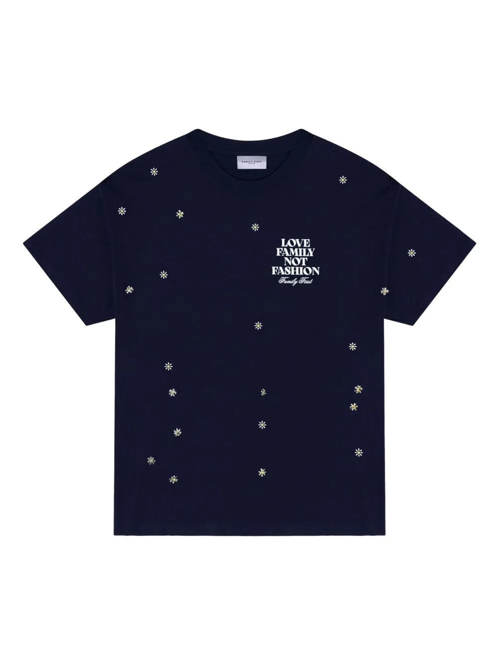 Family First - floral-embroidered T-shirt - men
