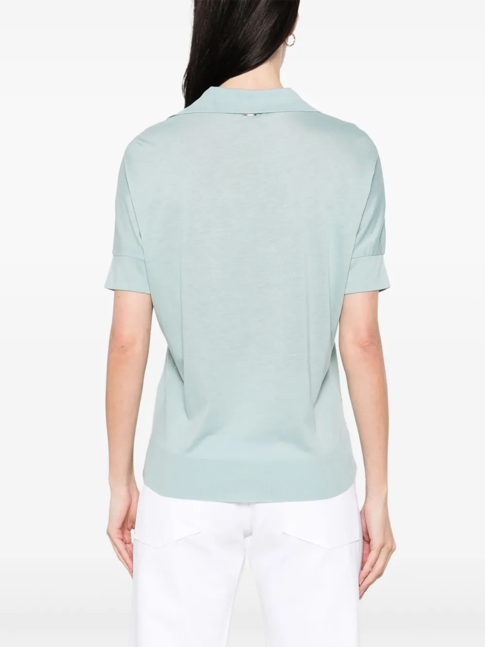 Herno Fijngebreid T-shirt Blauw
