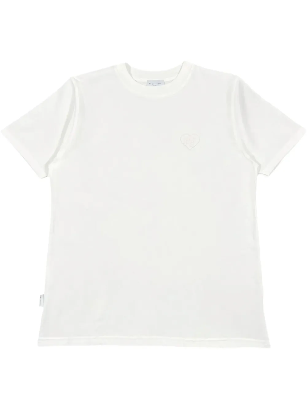 Family First playera con eslogan bordado | blanco | Image 1