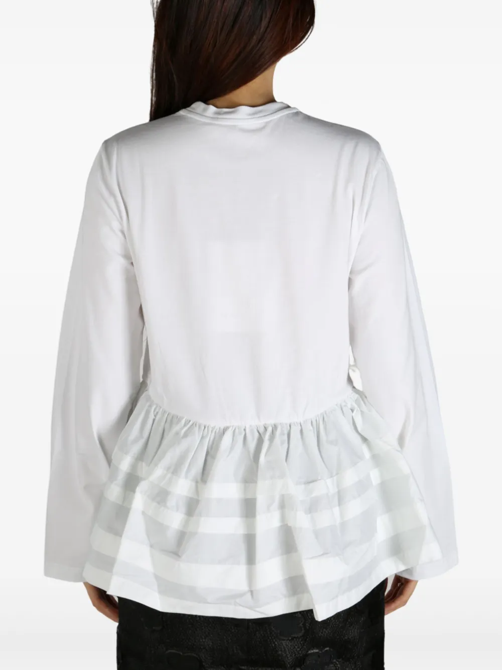 Cecilie Bahnsen ruffled t-shirt Wit