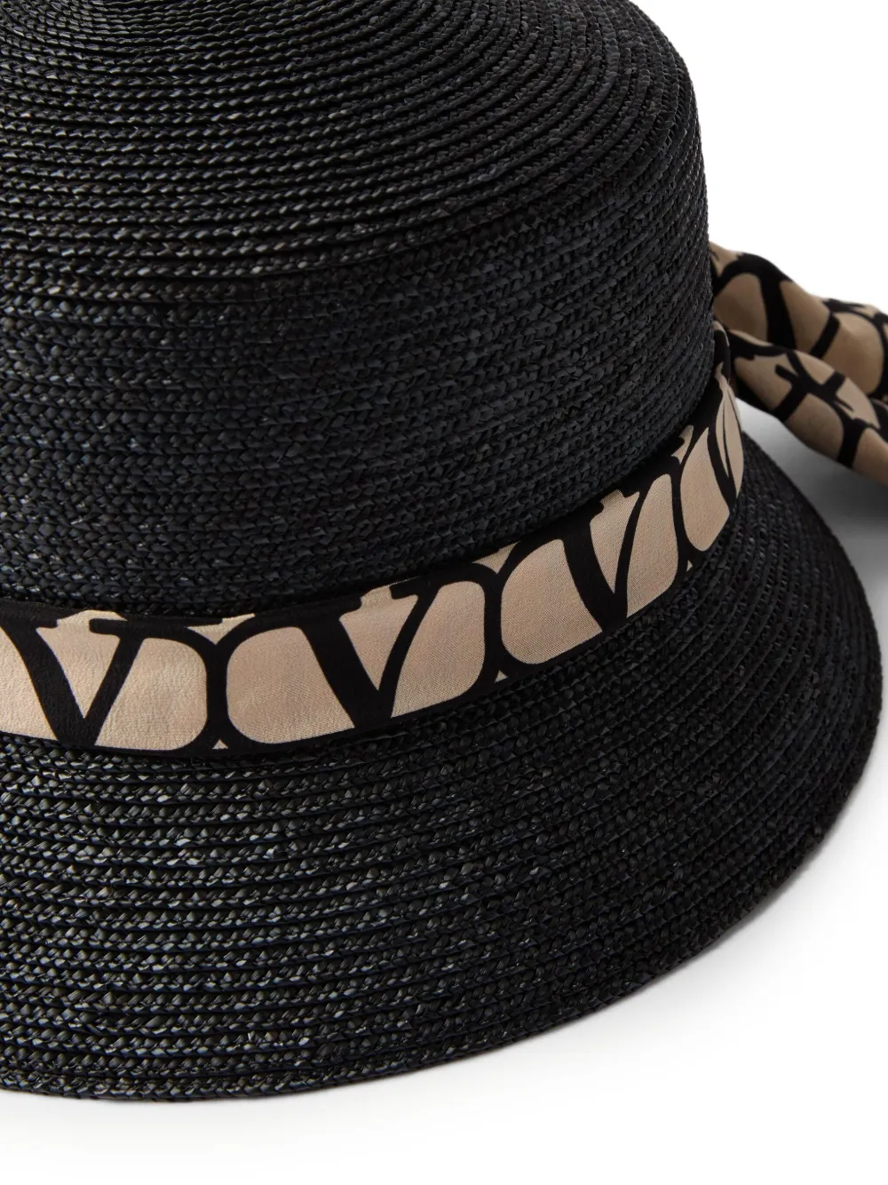 Valentino Toile Iconographe-ribbon Bucket Hat In Black