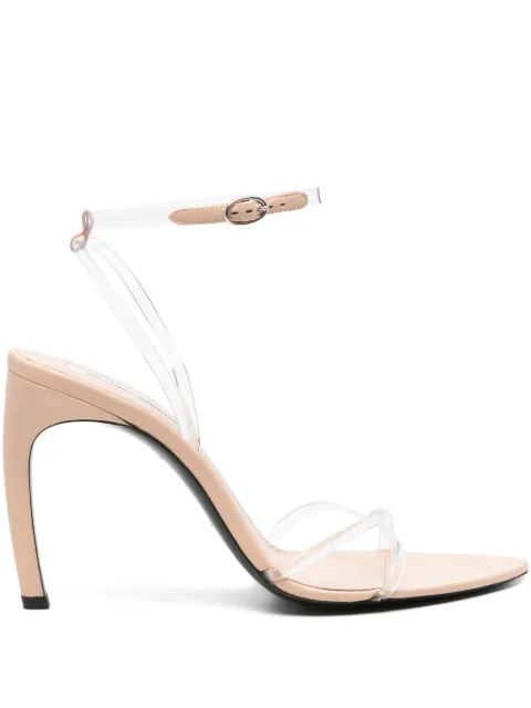 Victoria Beckham 100mm clear-strap leather heeled sandals