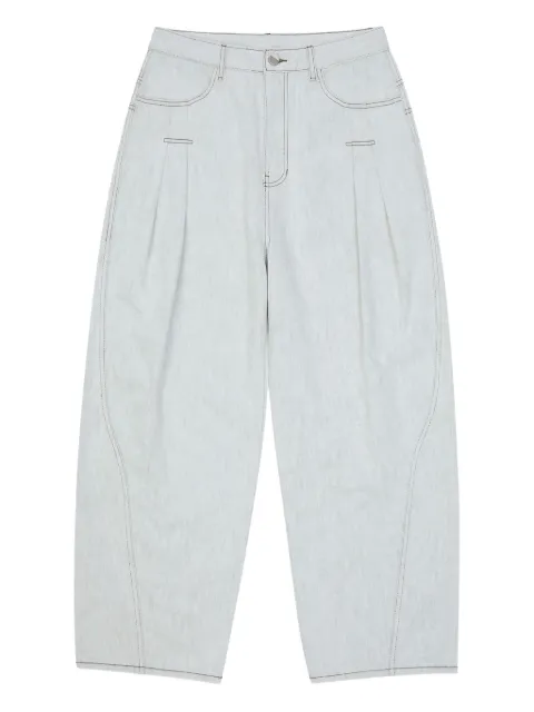Ader Error box-pleat detail jeans