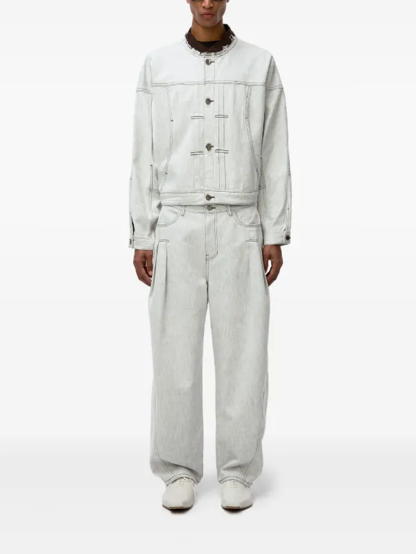 ジャケット・アウター ADERERROR TRUCKER JACKET 1601 / WHITE Ader Error デニムジャケット | ホワイト | FARFETCH JP