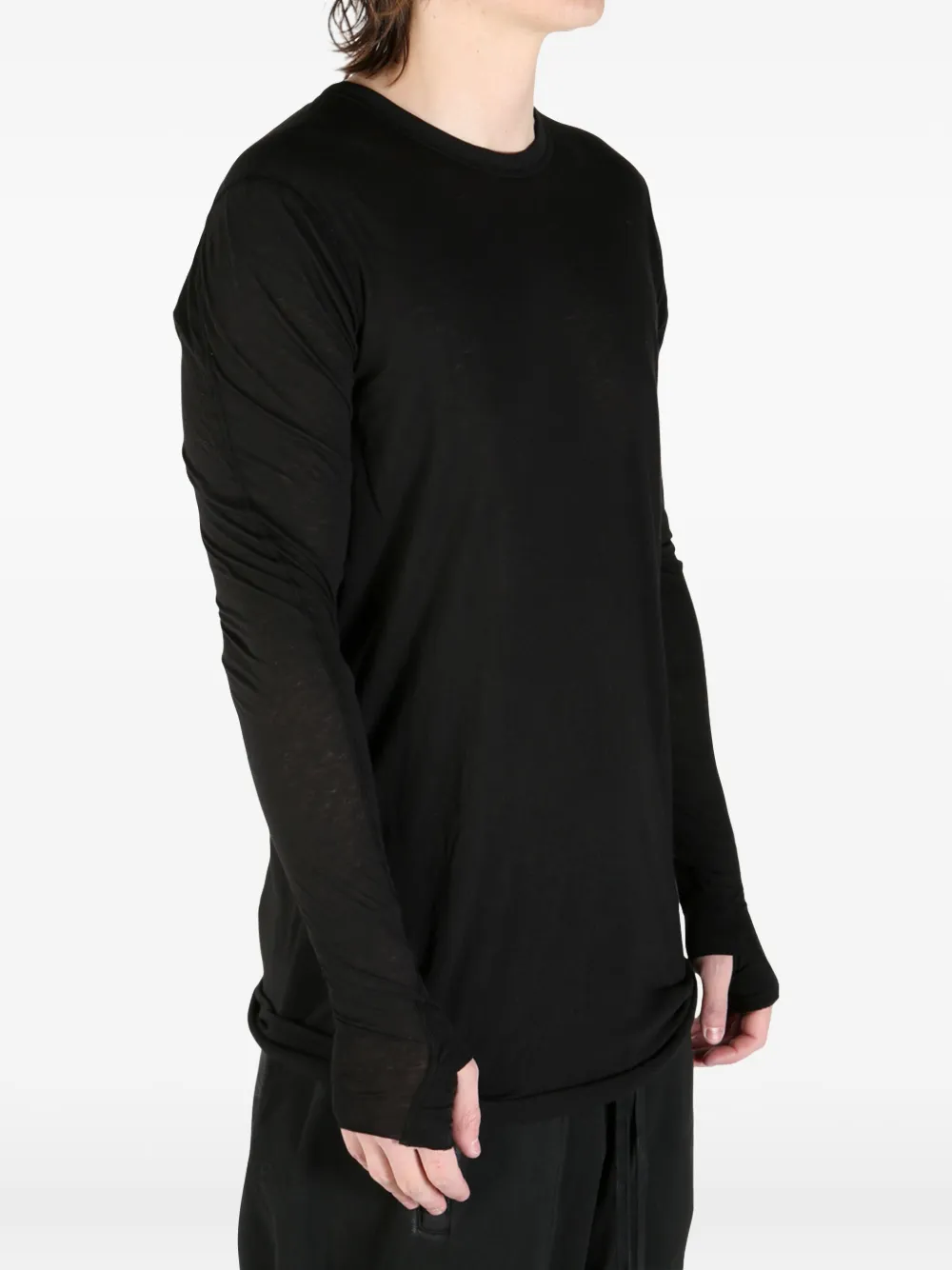 Boris Bidjan Saberi basic T-shirt Zwart