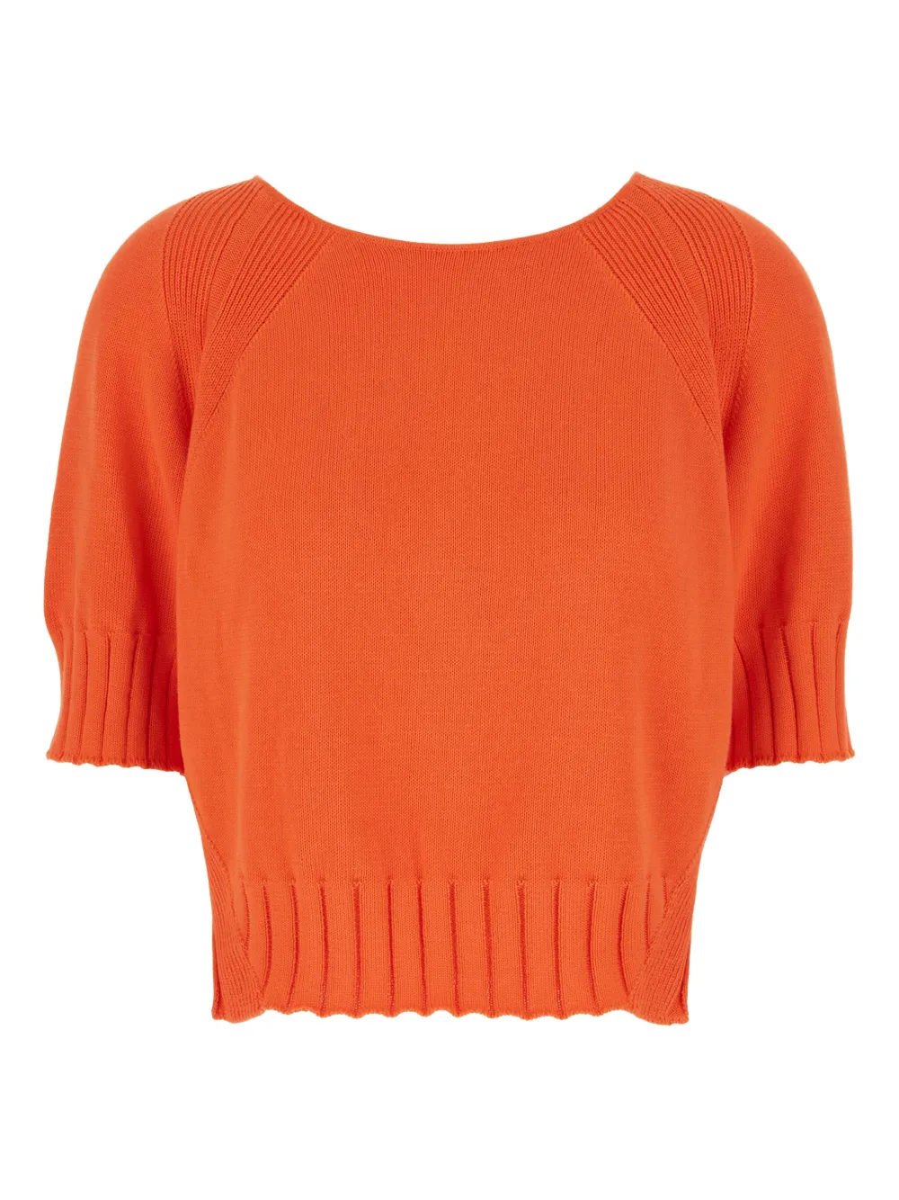Malo raglan-sleeve ribbed sweater Oranje