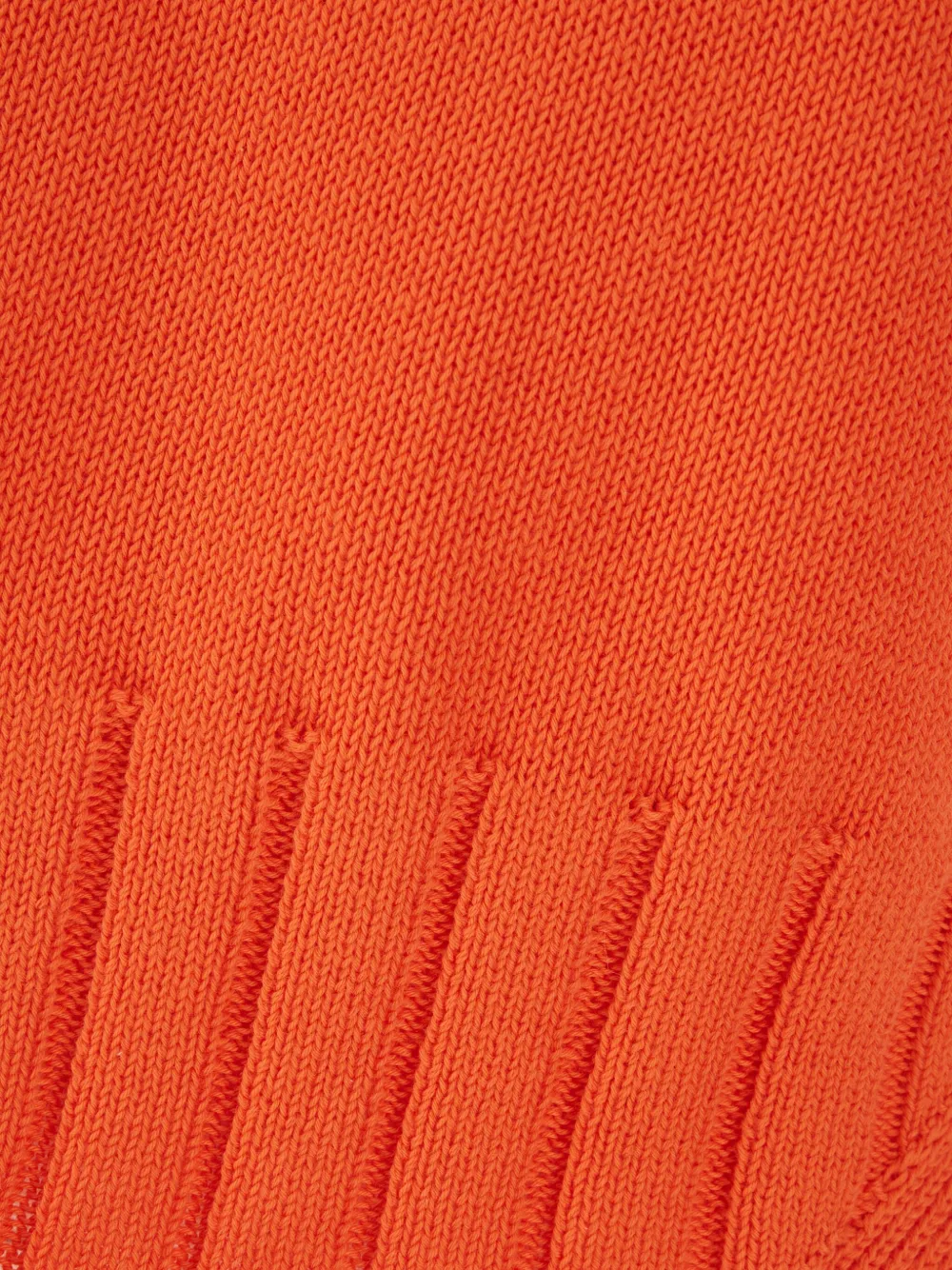 Malo Geribbelde trui met raglanmouwen Oranje