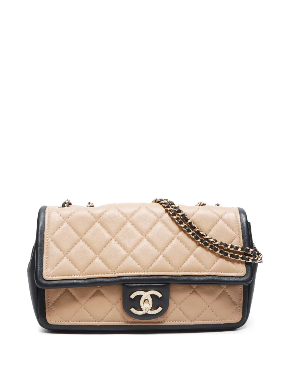 CHANEL Pre-Owned 2014-2015 シングルフラップ ショルダーバッグ - ニュートラル CHANEL Pre-Owned 2014-2015 シングルフラップ ショルダーバッグ - ニュートラル