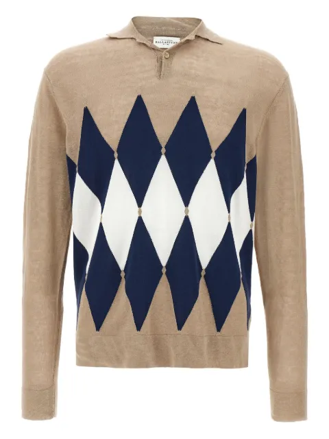Ballantyne argyle-intarsia polo shirt
