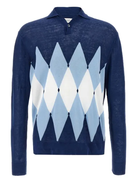 Ballantyne argyle-intarsia polo shirt