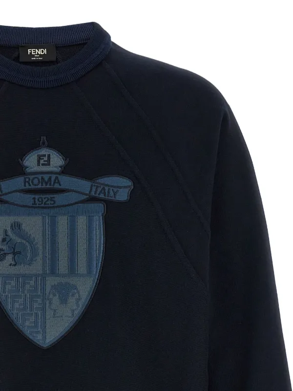 関税込★FENDI★スウェットシャツ CREST SWEATSHIRT 限定SALE♪ FENDI Fendi Crest Sweatshirt | Blue | FARFETCH JO