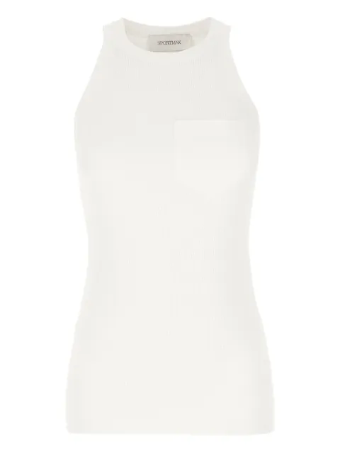 Sportmax fine-ribbed tank top