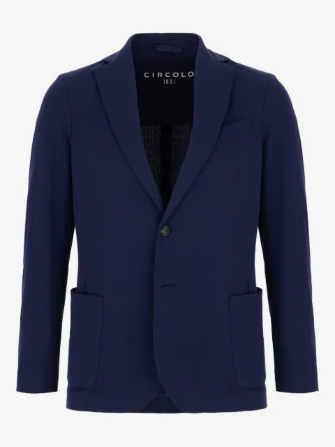 Circolo 1901 single-button patch-pocket blazer