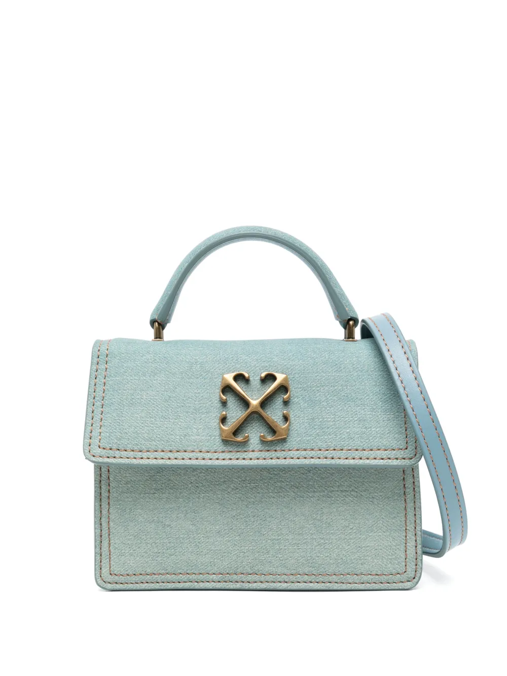 Off-White Leren mini tas Blauw