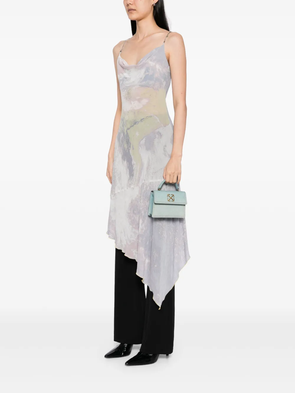 Off-White Leren mini tas Blauw