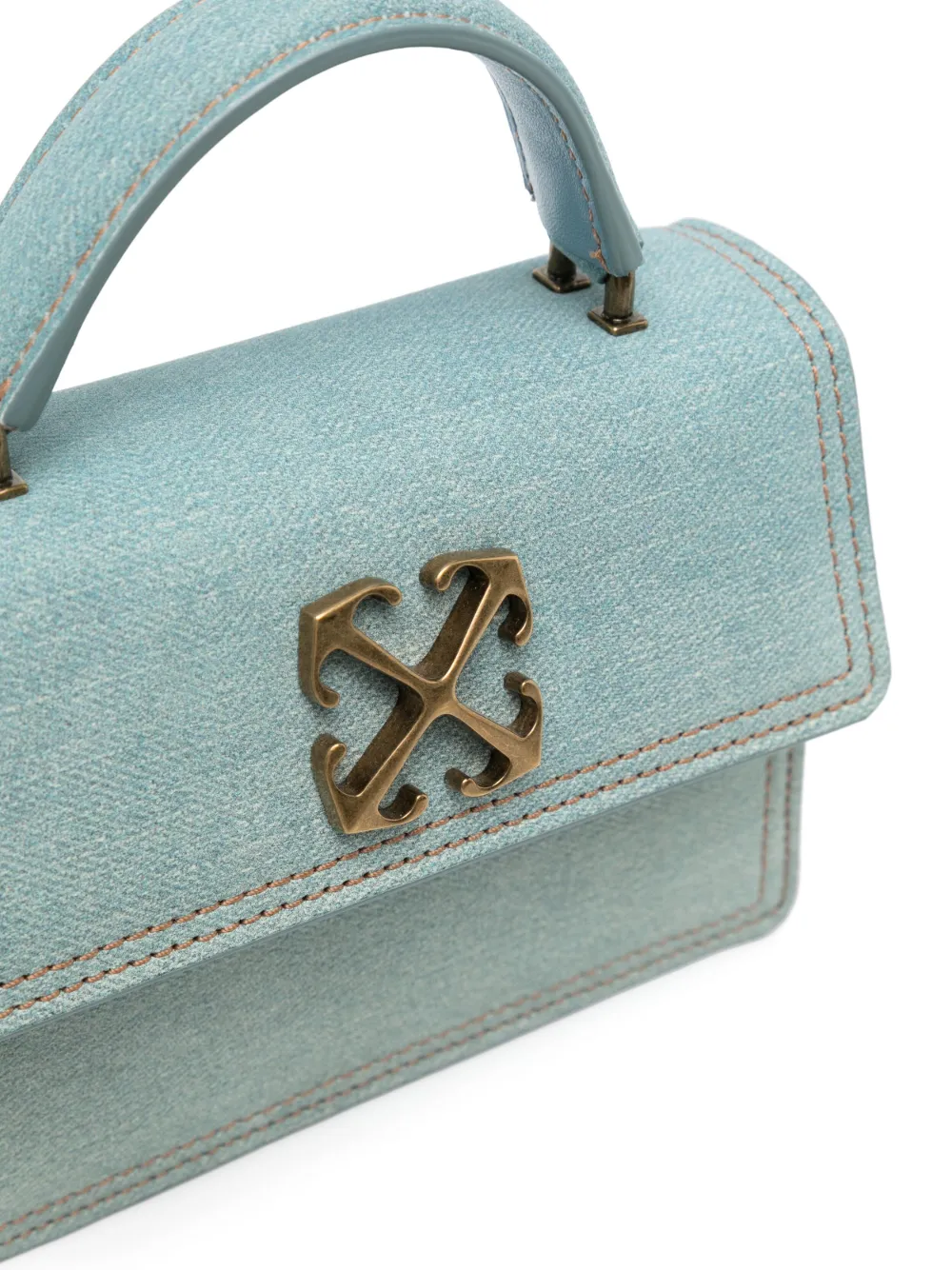 Off-White Leren mini tas Blauw