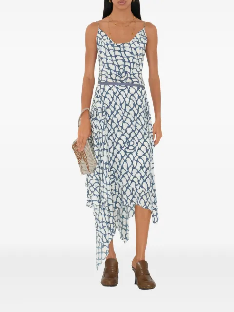 Burberry asymmetric-design midi skirt 