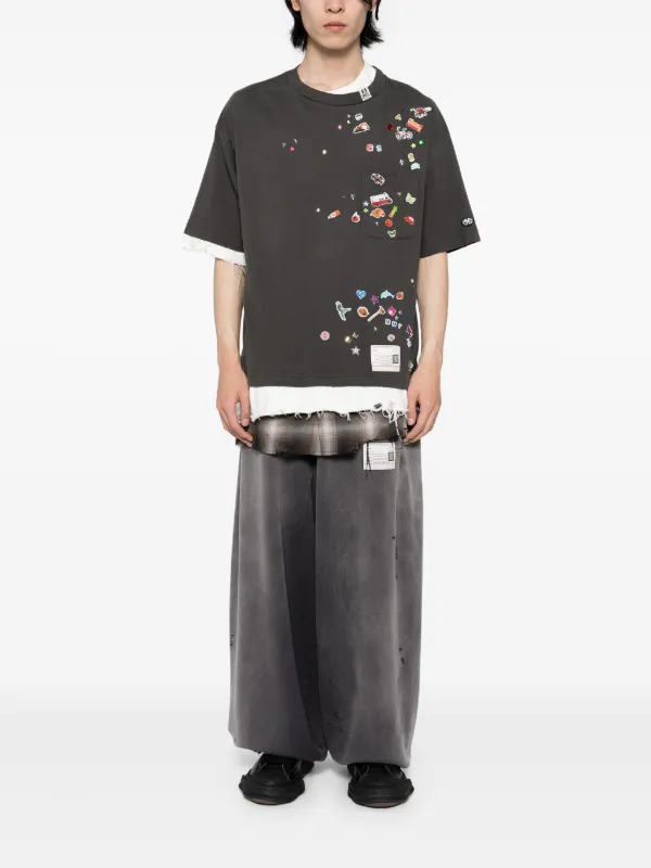 激安 超特価商店街  Layered YASUHIRO MIHARA Maison T-shirt FARFETCH | Grey | 帽子