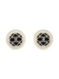 CHANEL Pre-Owned 2019 CC stud earrings - White