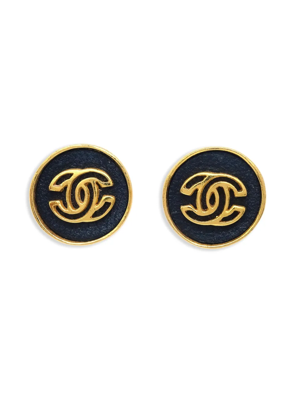 CHANEL 2003 CC STUD EARRINGS