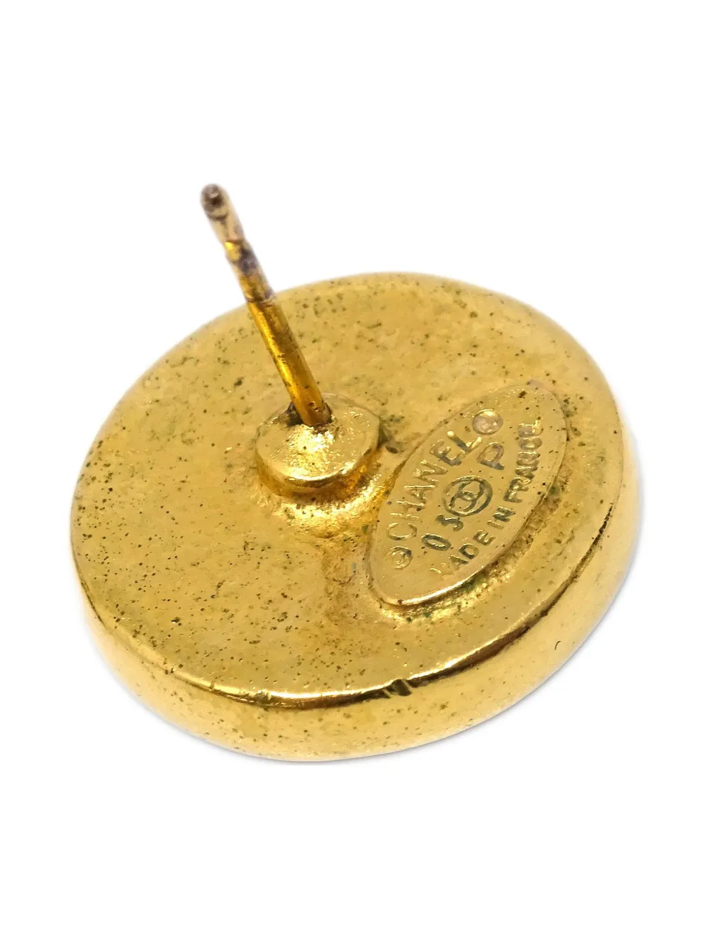 CHANEL 2003 CC STUD EARRINGS