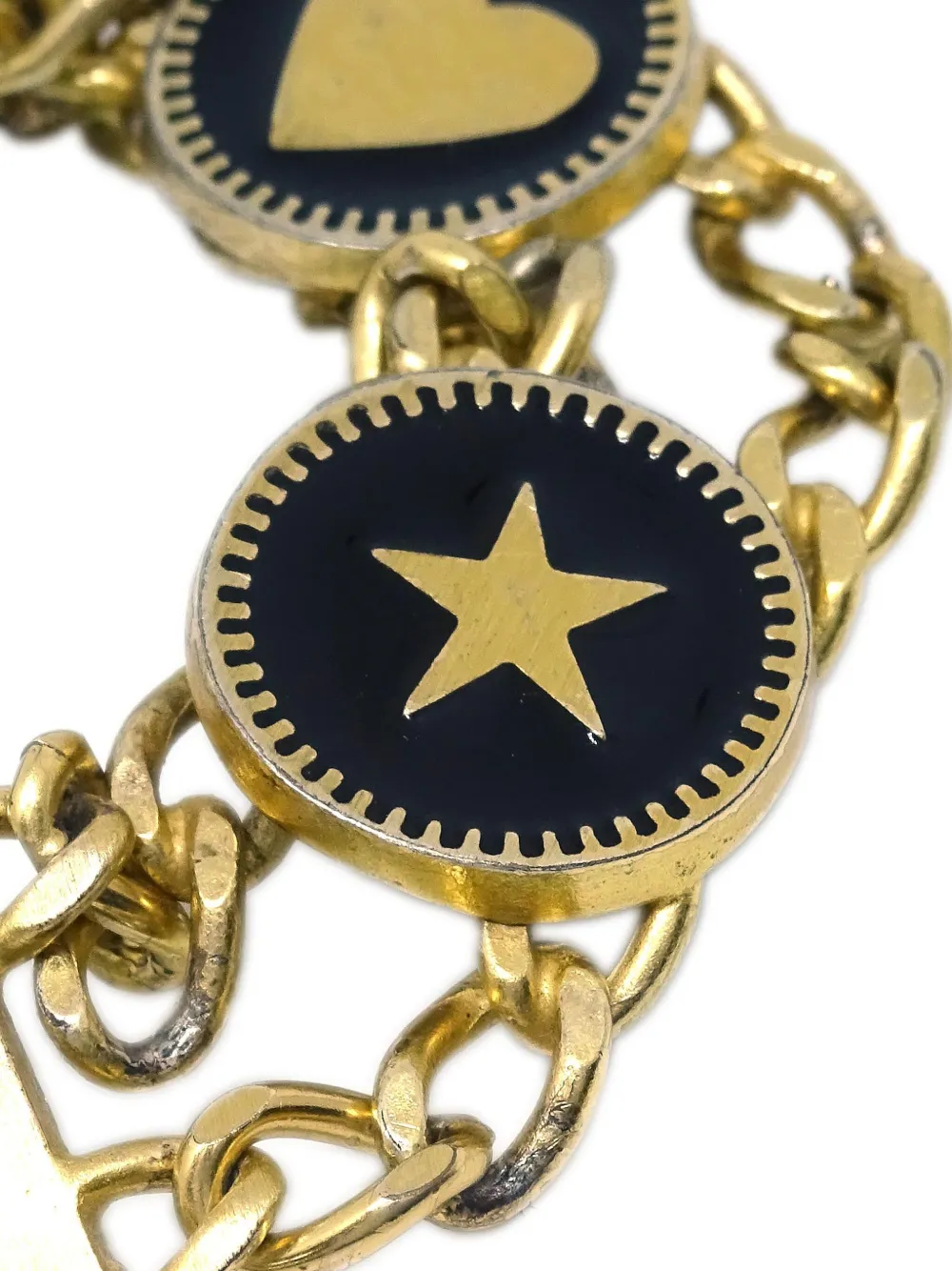 Pre-owned Chanel 2001 Double-chain Bracelet In Gold