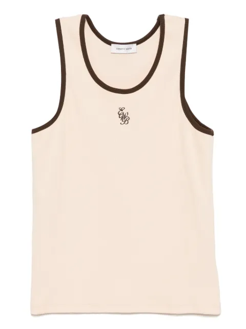 Ernest W. Baker logo-embroidered tank top